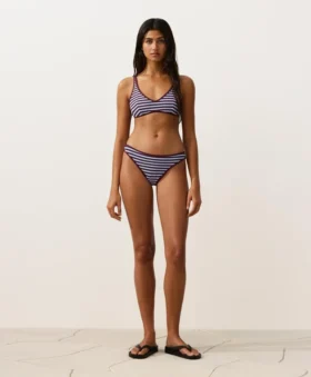 Braguitas de bikini clásicas con rayas texturizadas