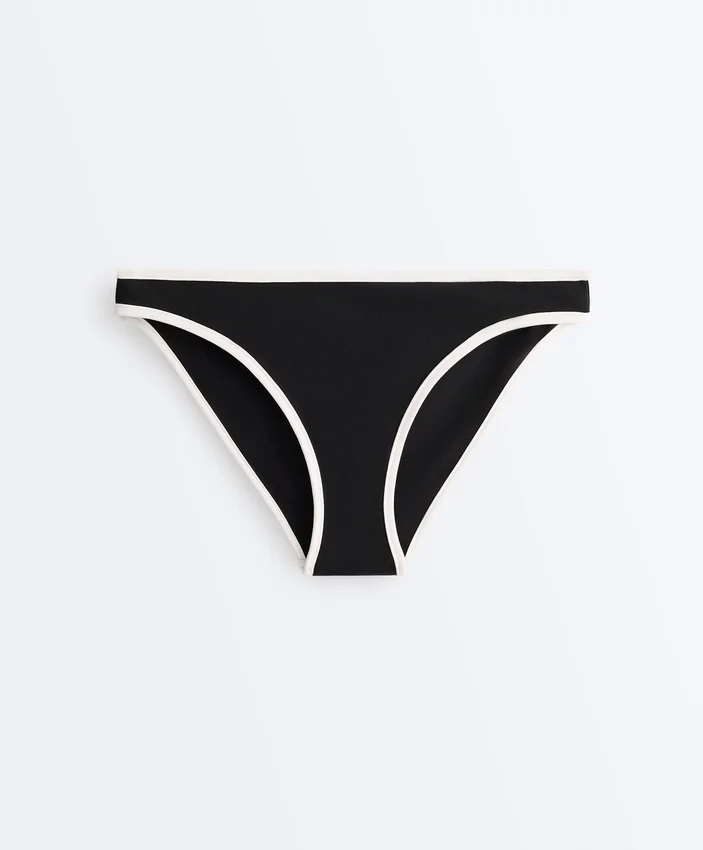 Braguitas de bikini clásicas con ribete en contraste Braguitas de bikini clásicas con ribete en contraste