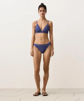 Braguitas de bikini clásicas de cuadros vichy
