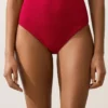 Braguitas de bikini de cintura alta con textura de gofre