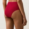 Braguitas de bikini de cintura alta con textura de gofre
