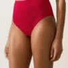 Braguitas de bikini de cintura alta con textura de gofre