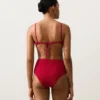 Braguitas de bikini de cintura alta con textura de gofre