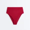Braguitas de bikini de cintura alta con textura de gofre