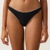 Braguitas de bikini de cobertura media con corte en U y ribete Braguitas de bikini de cobertura media con corte en U y ribete
