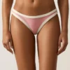 Braguitas de bikini de cobertura media con corte en U y ribete en contraste Braguitas de bikini de cobertura media con corte en U y ribete en contraste