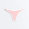 Braguitas de bikini de cobertura media con corte en U y ribete en contraste Braguitas de bikini de cobertura media con corte en U y ribete en contraste