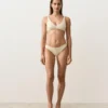 Braguitas de bikini de cobertura media con corte en U y tejido arrugado Braguitas de bikini de cobertura media con corte en U y tejido arrugado