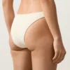 Braguitas de bikini de cobertura media con corte en U y tejido arrugado Braguitas de bikini de cobertura media con corte en U y tejido arrugado