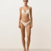 Braguitas de bikini de cobertura media con corte en U y tejido de ganchillo con textura de burbujas Braguitas de bikini de cobertura media con corte en U y tejido de ganchillo con textura de burbujas