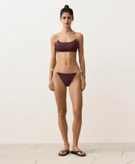 Braguitas de bikini de cobertura media con lazos