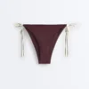 Braguitas de bikini de cobertura media con lazos