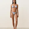 Braguitas de bikini de cobertura media con rayas texturizadas y lazos Braguitas de bikini de cobertura media con rayas texturizadas y lazos