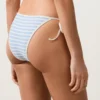 Braguitas de bikini de cobertura media con rayas texturizadas y lazos Braguitas de bikini de cobertura media con rayas texturizadas y lazos