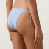 Braguitas de bikini de cobertura media con rayas texturizadas y lazos Braguitas de bikini de cobertura media con rayas texturizadas y lazos