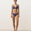 Braguitas de bikini de corte en U y cobertura media con estampado de cuadros vichy Braguitas de bikini de corte en U y cobertura media con estampado de cuadros vichy