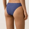 Braguitas de bikini de corte en U y cobertura media con estampado de cuadros vichy Braguitas de bikini de corte en U y cobertura media con estampado de cuadros vichy