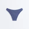 Braguitas de bikini de corte en U y cobertura media con estampado de cuadros vichy Braguitas de bikini de corte en U y cobertura media con estampado de cuadros vichy