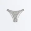 Braguitas de bikini de corte en U y cobertura media con estampado de lunares en jacquard Braguitas de bikini de corte en U y cobertura media con estampado de lunares en jacquard