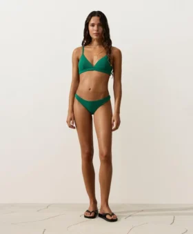 Braguitas de bikini de corte en U y cobertura media de piqué