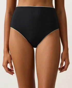 Braguitas de bikini de talle alto con ribete