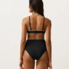 Braguitas de bikini de talle alto con ribete Braguitas de bikini de talle alto con ribete