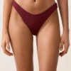 Braguitas de bikinis brasileñas con corte en U y jacquard de cuadros pequeños Braguitas de bikinis brasileñas con corte en U y jacquard de cuadros pequeños