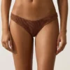Braguitas de bikinis brasileñas con corte en U y tejido arrugado Braguitas de bikinis brasileñas con corte en U y tejido arrugado