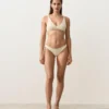 Braguitas de bikinis brasileñas con corte en U y tejido arrugado Braguitas de bikinis brasileñas con corte en U y tejido arrugado