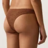 Braguitas de bikinis brasileñas con corte en U y tejido arrugado Braguitas de bikinis brasileñas con corte en U y tejido arrugado