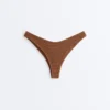 Braguitas de bikinis brasileñas con corte en U y tejido arrugado Braguitas de bikinis brasileñas con corte en U y tejido arrugado