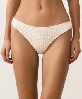 Braguitas de bikinis clásicas de croché con textura de burbujas