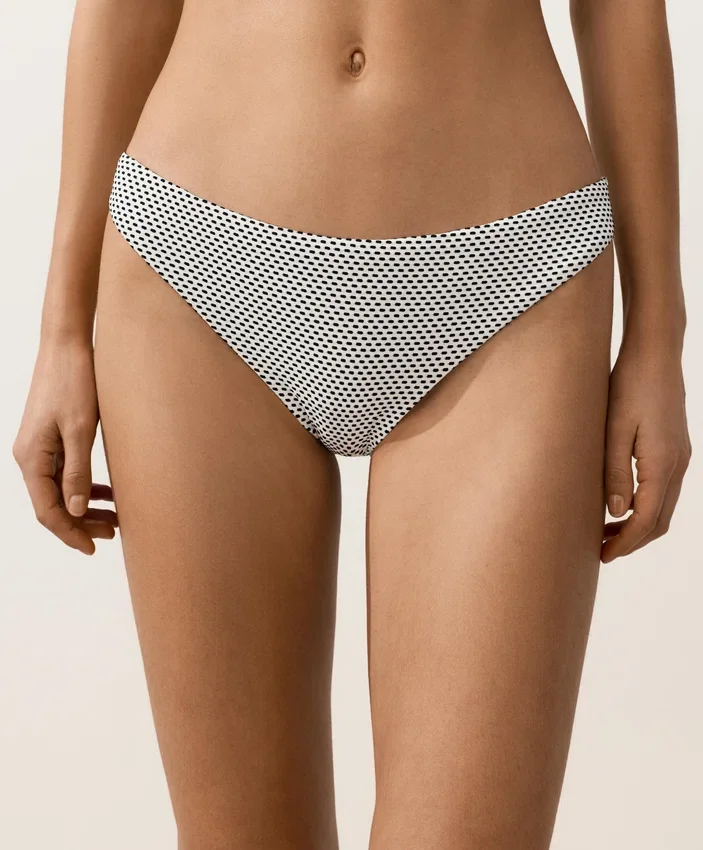Braguitas de bikinis clásicas de jacquard con lunares Braguitas de bikinis clásicas de jacquard con lunares