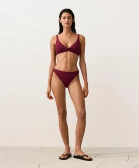 Braguitas de bikinis clásicas de jacquard de cuadros pequeños