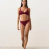 Braguitas de bikinis clásicas de jacquard de cuadros pequeños