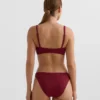 Partes de arriba de bikini halter de jacquard de cuadros mini Partes de arriba de bikini halter de jacquard de cuadros mini