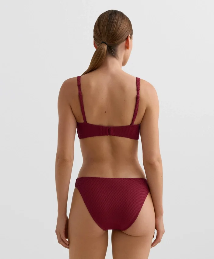 Partes de arriba de bikini halter de jacquard de cuadros mini Partes de arriba de bikini halter de jacquard de cuadros mini