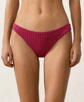 Braguitas de bikinis clásicas de jacquard geométrico