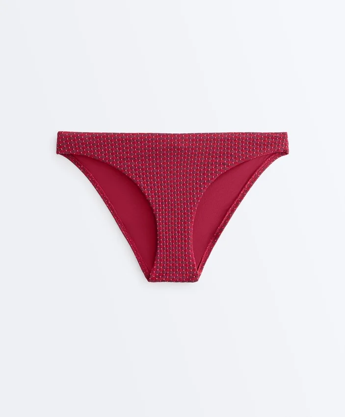 Braguitas de bikinis clásicas de jacquard geométrico Braguitas de bikinis clásicas de jacquard geométrico