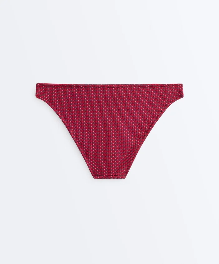 Braguitas de bikinis clásicas de jacquard geométrico Braguitas de bikinis clásicas de jacquard geométrico