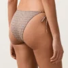 Braguitas de bikinis de cobertura media con estampado mini de hilo metálico y lazos Braguitas de bikinis de cobertura media con estampado mini de hilo metálico y lazos