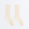 Calcetines clásicos de mezcla de seda con diseño acanalado