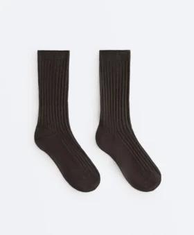 Calcetines clásicos de mezcla de seda con diseño acanalado