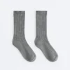 Calcetines clásicos de mezcla de seda con diseño acanalado