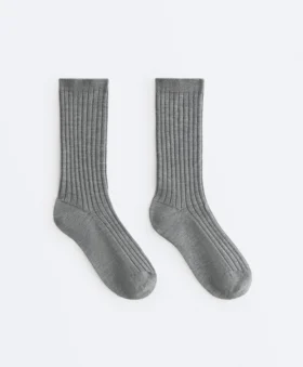 Calcetines clásicos de mezcla de seda con diseño acanalado
