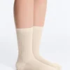 Calcetines clásicos de mezcla de seda con diseño acanalado