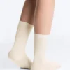 Calcetines clásicos de mezcla de seda con diseño acanalado
