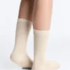 Calcetines clásicos de mezcla de seda con diseño acanalado