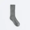 Calcetines clásicos de mezcla de seda con diseño acanalado