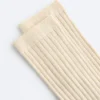 Calcetines clásicos de mezcla de seda con diseño acanalado